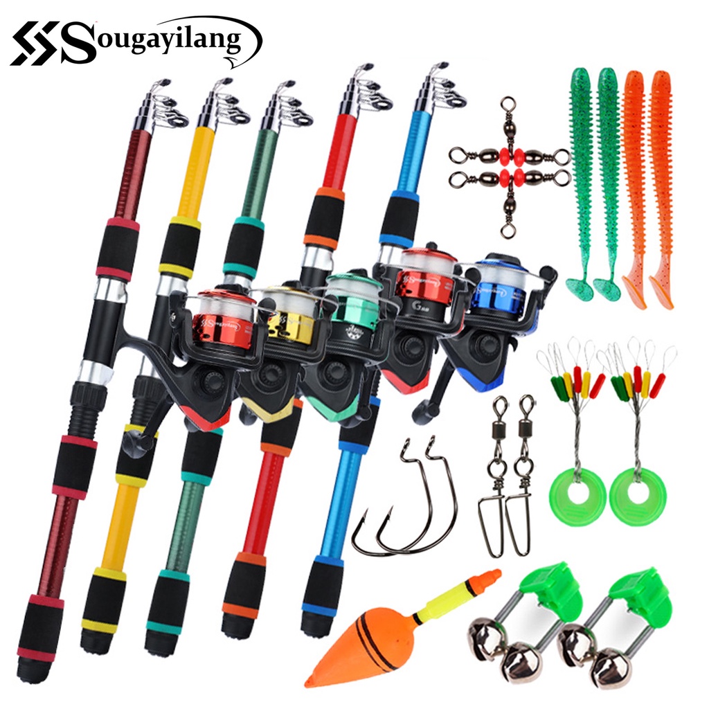 Sougayilang New Fishing Rod And Reel Set 1.8m 6 Sections 5.51 3BB Fishing Rod Set For Fishing