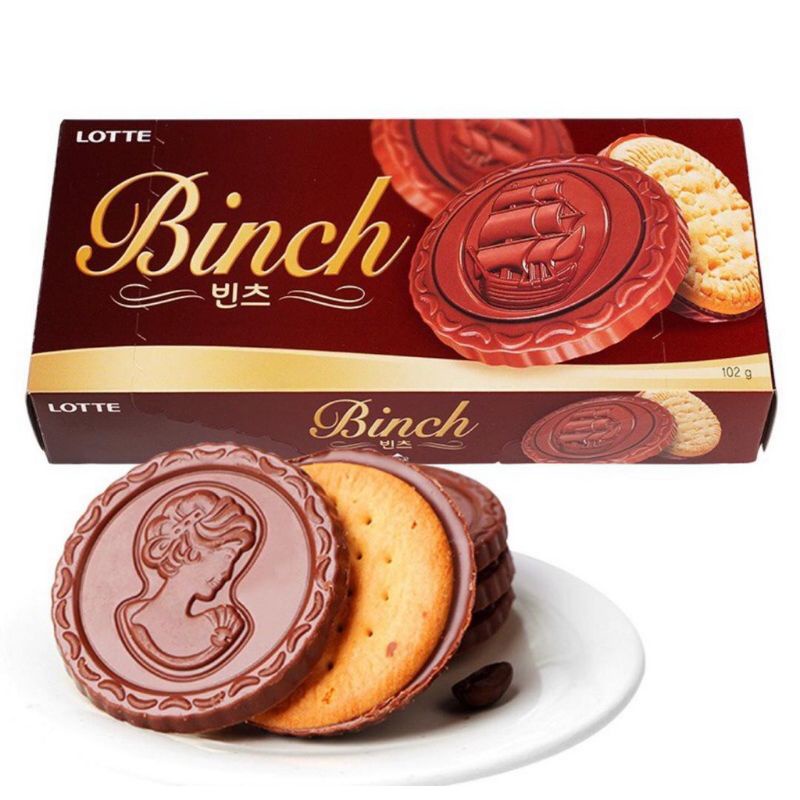 Cheapest Lotte Binch Chocolate Biscuits Korea Lotte Binch Chocolate102g