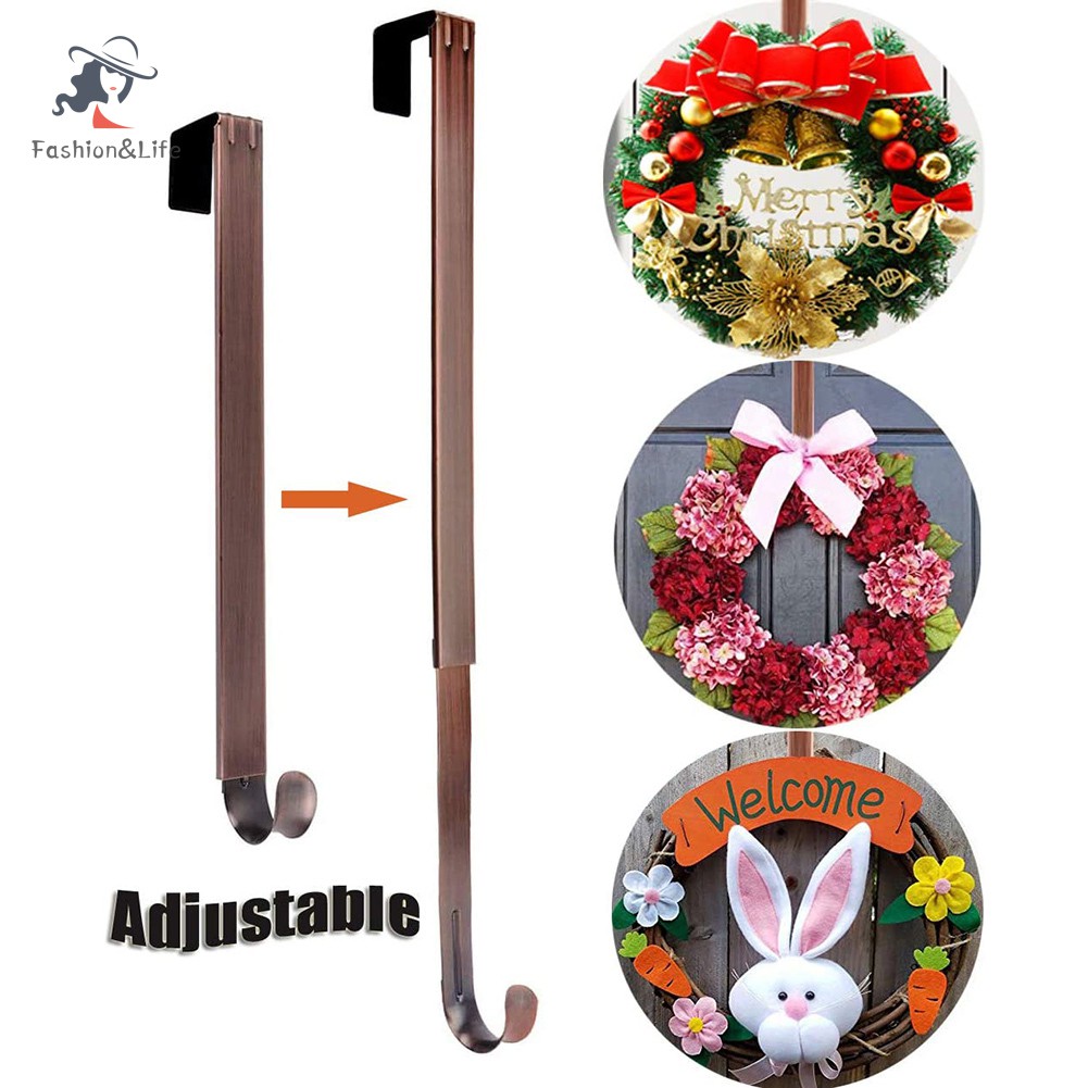 TCXL. Wreath Hanger Adjustable Length Wreath Hanger for Front Door