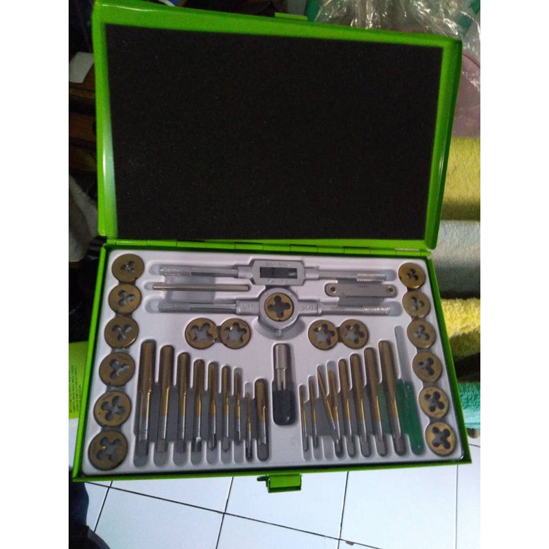 Tekiro Tap and Dies Set 40pcs Senai Bolt Thread and Tap Tool Shopee