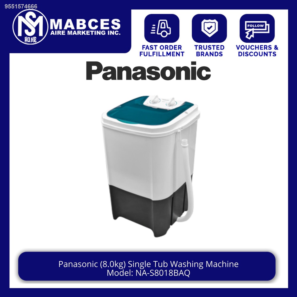 Panasonic 8kg Single Tub Washing Machine NAS8018BAQ(bathtub) Shopee Philippines
