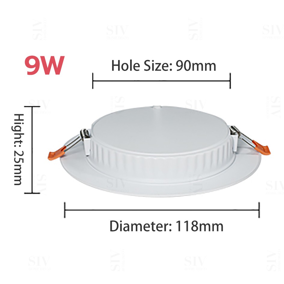 Siv 9W 12W 18W Led Pin Light Panel Downlight Recessed Down Ceiling
