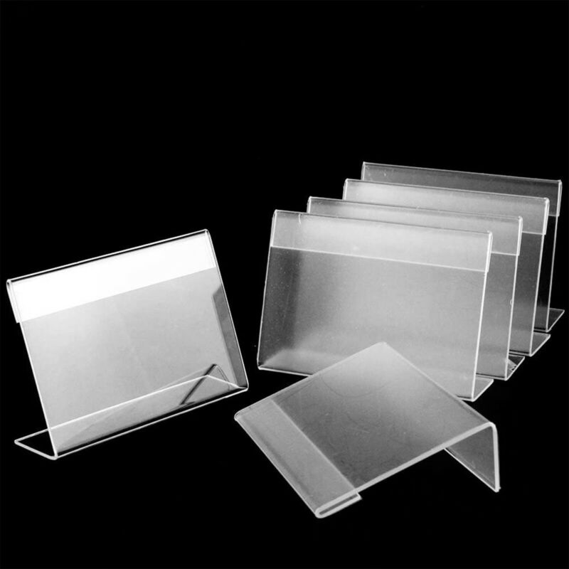 25100pcs 4*2cm Mini Acrylic Small Sign Display Holder Price Name Card