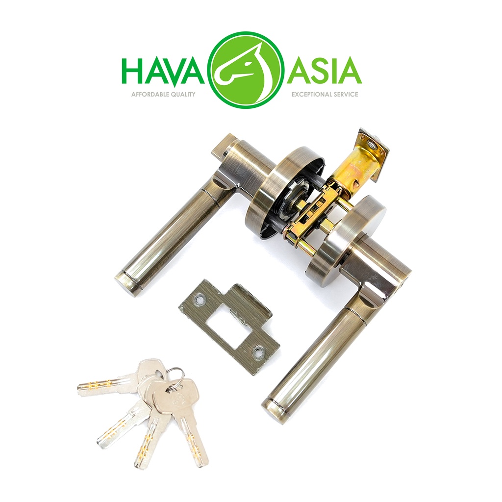HavaAsia Heavy Duty Entrance Door Lock Set Tubular Lever Type (Code