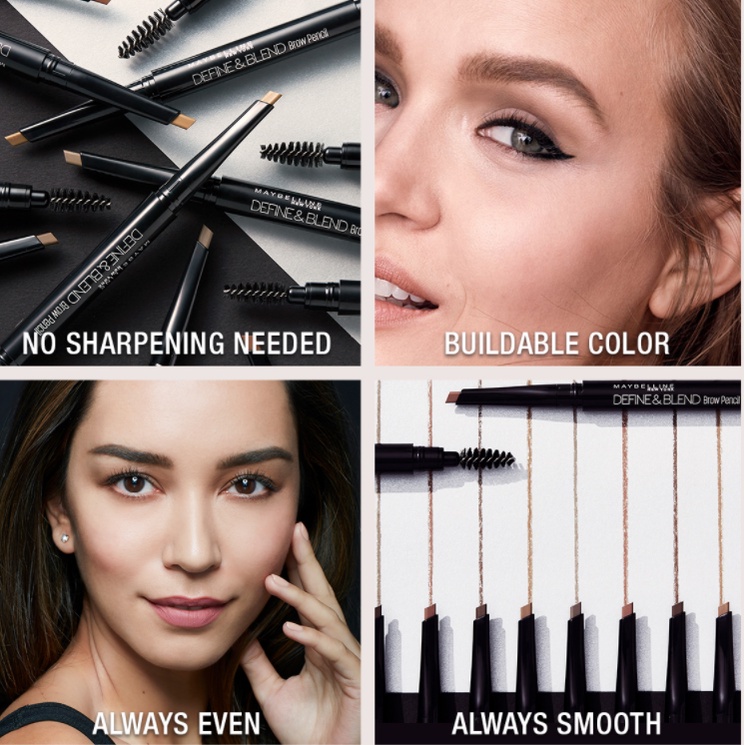 Maybelline Tattoo Brow Ink Pen and Define and Blend Pencil Waterproof