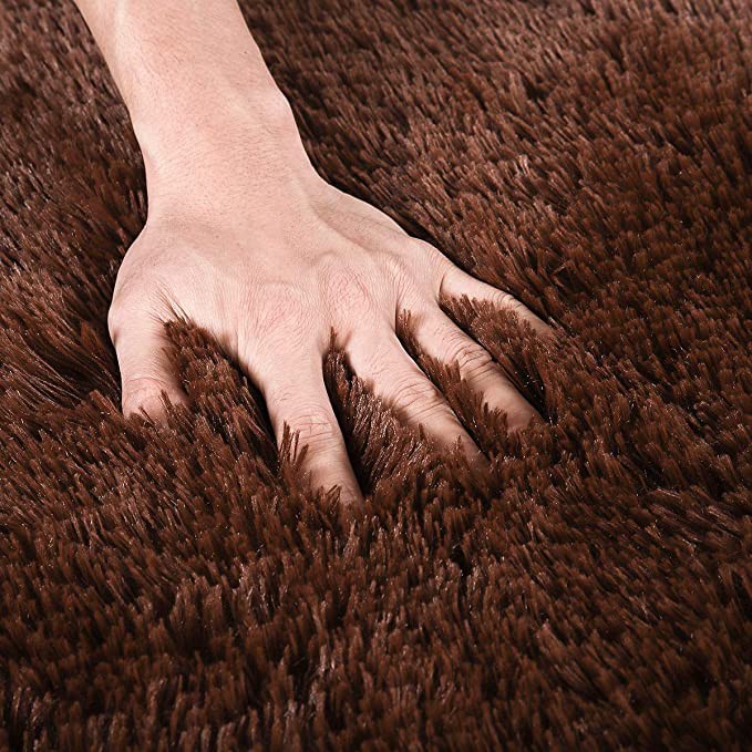 HOMEYOUNG Big Size Fluffy Rugs AntiSkid Shaggy Area Rug Room Home