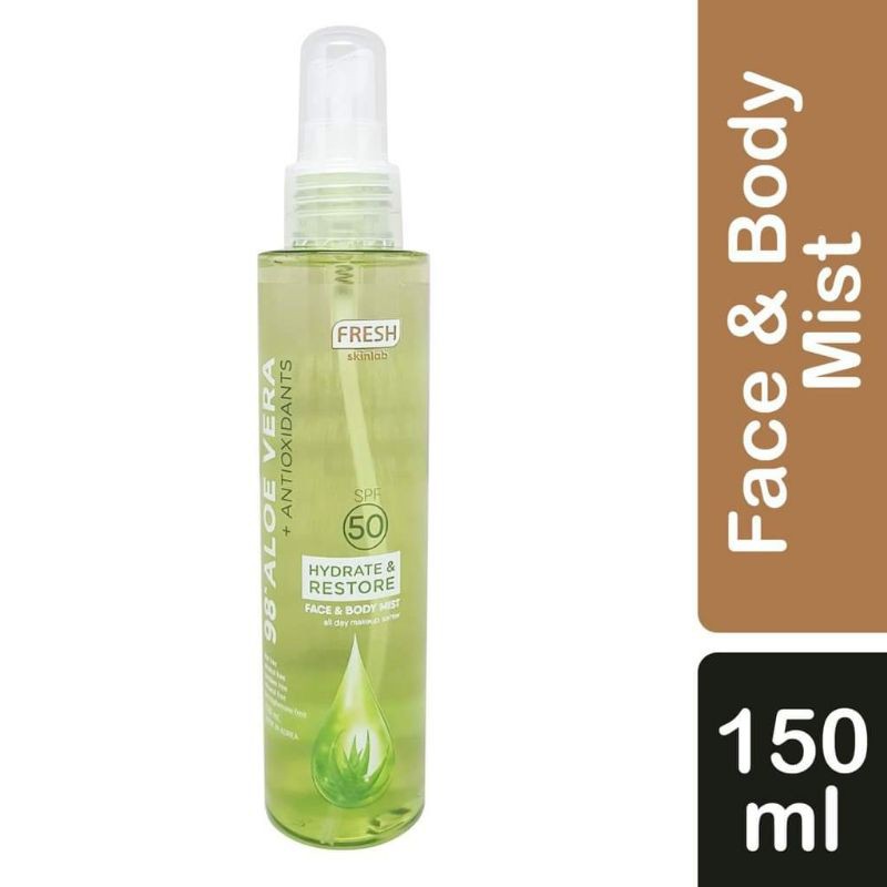 FRESH Skinlab Aloe Vera Face and Body Mist (with SPF 50) Shopee
