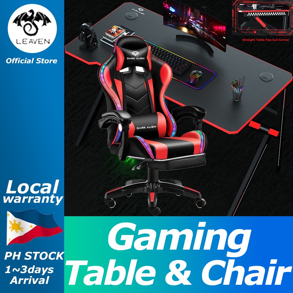 【Cod】 Gaming Table Chair Rgb Desktop Computer Desk Carbon Matt Brazing