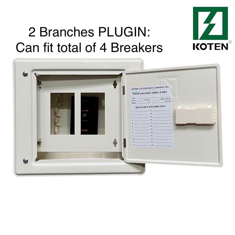 (NEW PACKAGING) America / KOTEN PLUGIN Panel Board/Box Branches 4,6,8