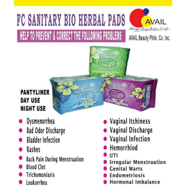 FC Bio Herbal Sanitary pads Shopee Philippines