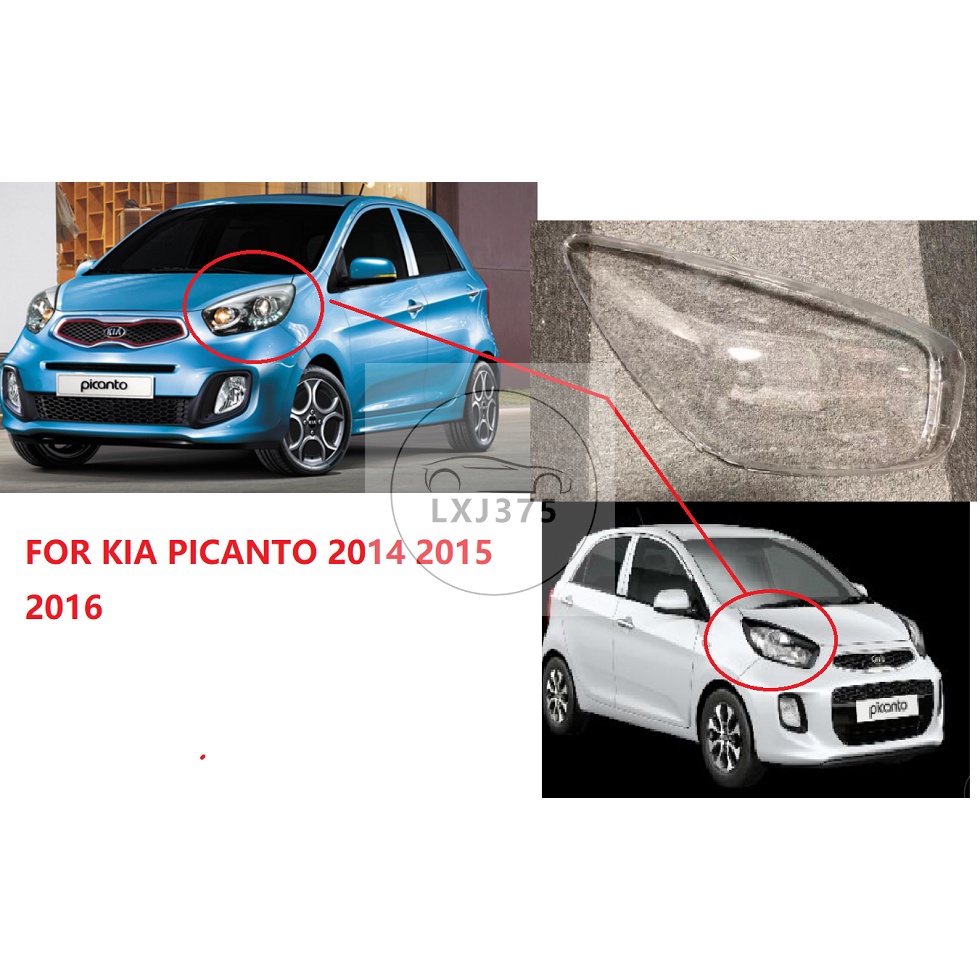 FOR KIA PICANTO 2014 2015 2016 Car Headlight Headlamp Lens Auto Shell