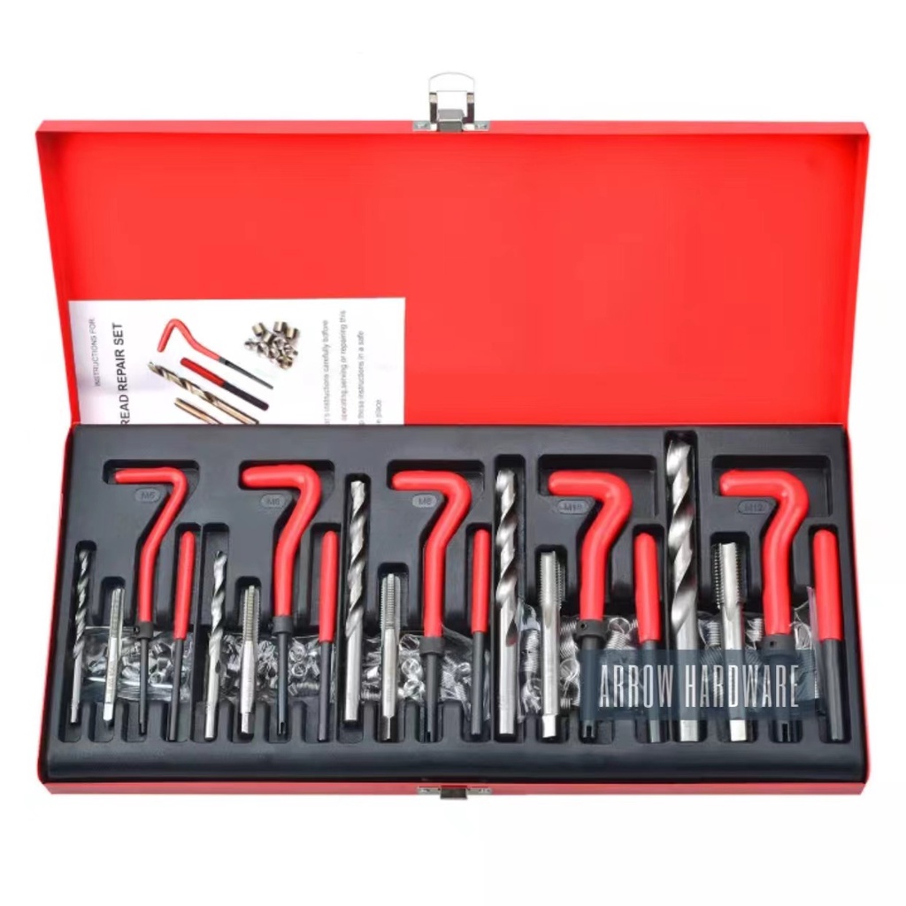 131Pcs Car Engine Block Restoring Damaged Thread Repair Tool Kit Tap
