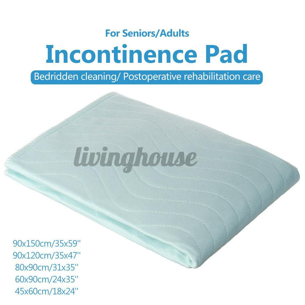 Washable Incontinence Bed Pad Reusable Absorbent Wetting Sheet