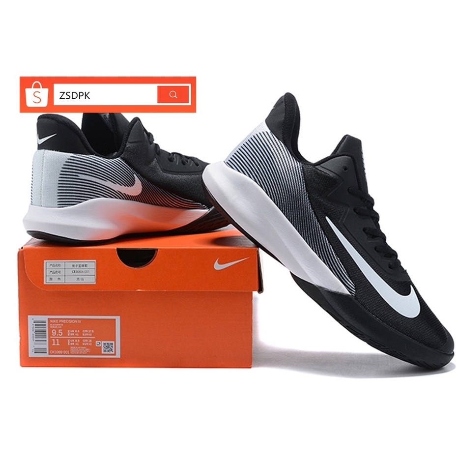 100 Original Nike Precision IV Black basketball shoes for Men Shopee