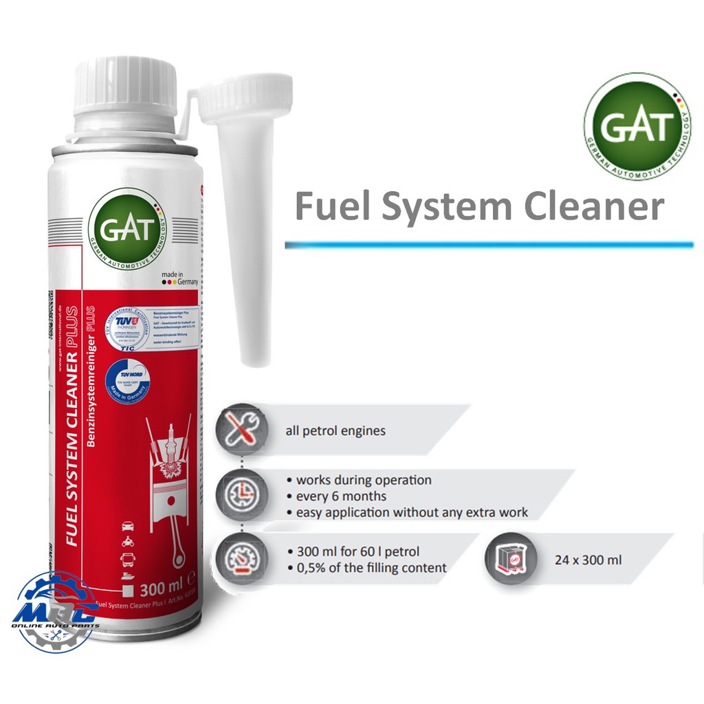 GAT Fuel System Cleaner PLUS 300ml Fuel injector Cleaner Shopee