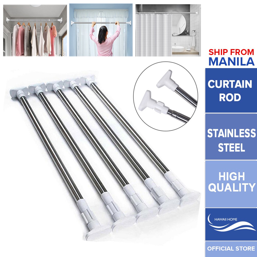 Hawaii Home 1Pc Kitchen Storage Rod Adjustable Rod Clothes Drying Hole