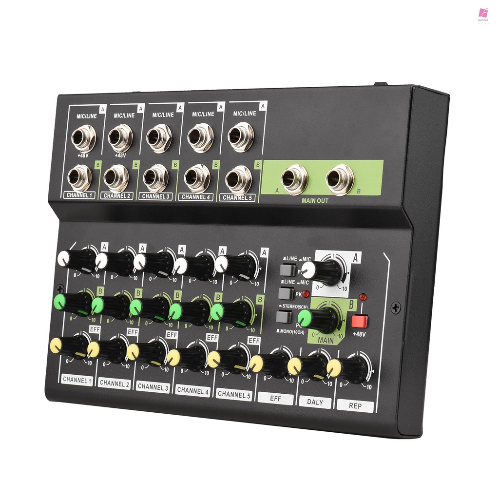 {dole} 10Channel Mixing Console Digital Audio Mixer Stereo Mic/Line