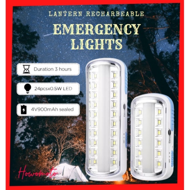 Decovolt 12W 18W LED Lantern Rechargeable Emergency Camping Light White