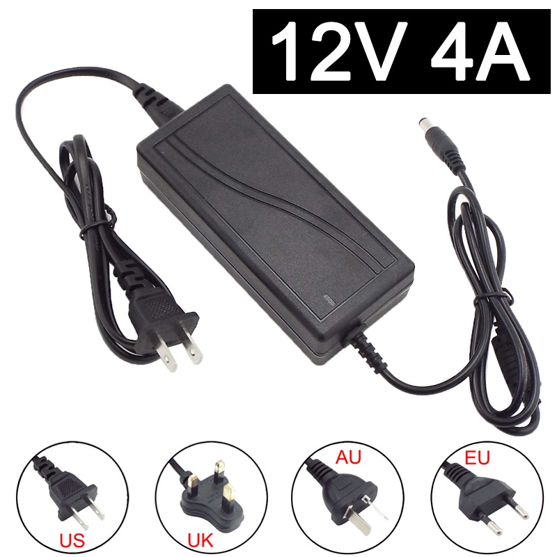 12V 4A 4000Ma Ac To Dc Power Adapter Supply Converter Charger Switchled