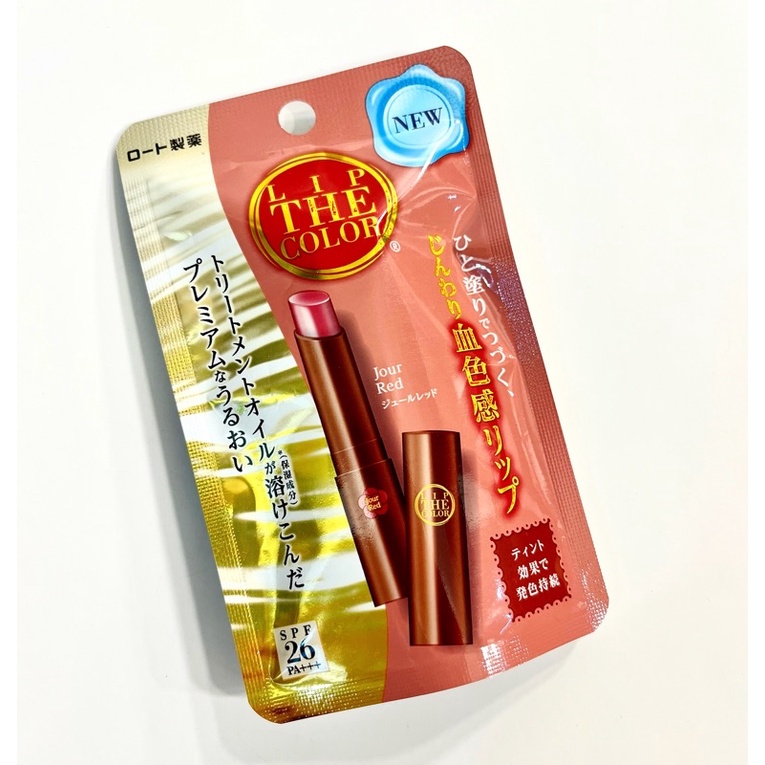 Rohto Mentholatum Lip The Color SPF26/PA+++ in Jour Red 2.0g. Shopee