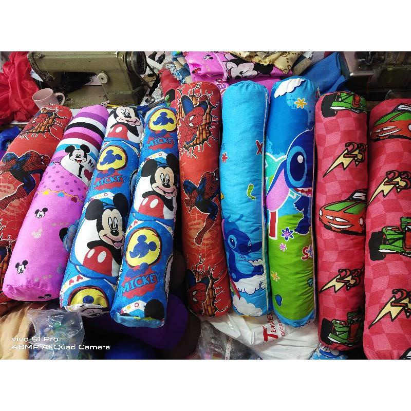 FIBERPILLOW CASE♀ Hotdog pillow Uratex with case de zipper bolster