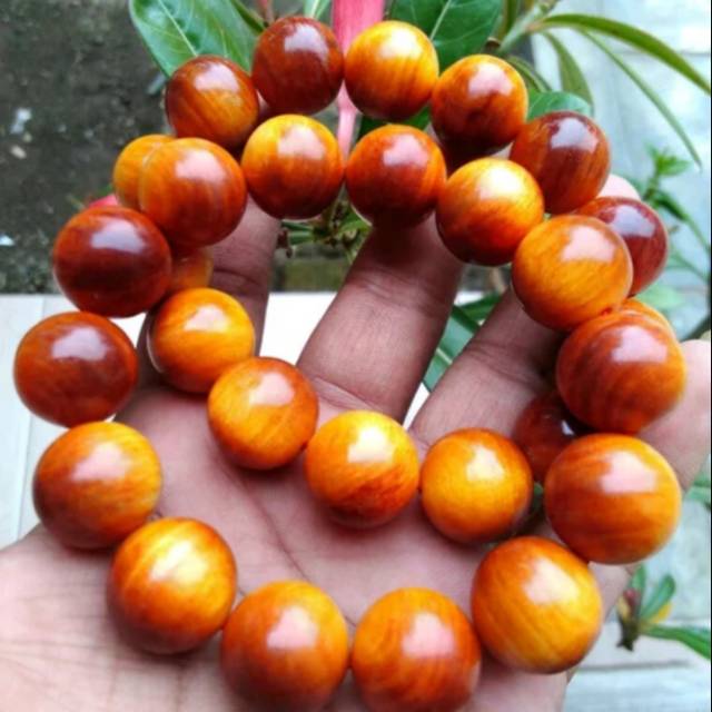 MERAH KAYU Dragon Blood Bracelet Agathis Wood/King Wood/Red King Wood Bracelet 16mm Shopee