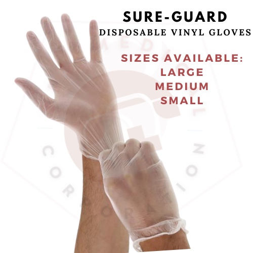 Disposable Vinyl and Latex Gloves Sureguard (Sold PerPair) Shopee