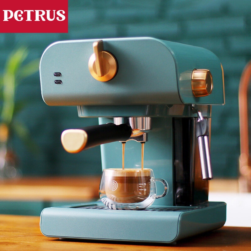 Petrus PE3320 Semiautomatic Espresso Coffee Machine with steam milk