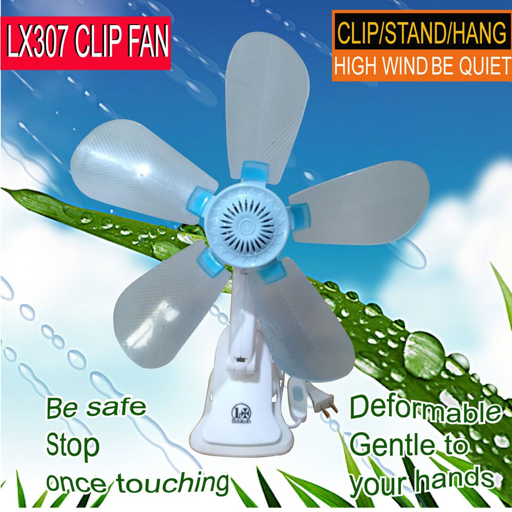 LX307 Clip Electric Fan fiveleaves Fan five blade five wings five