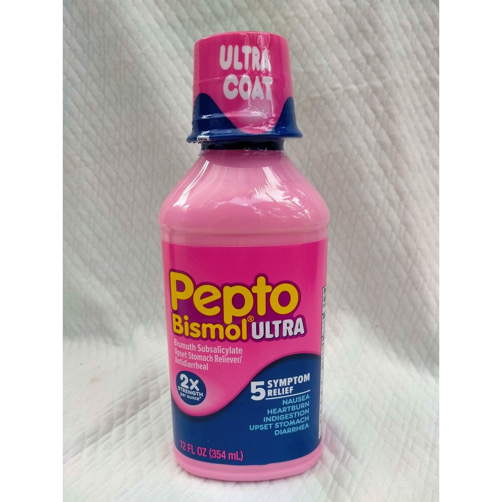 12/2022 Pepto Bismol Ultra, 354 ml( Bismuth Subsalicylate Upset Stomach Reliever/ Antidiarrheal