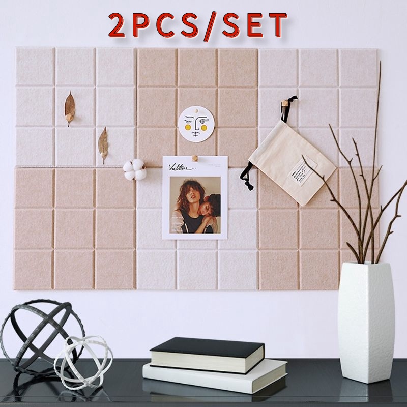2pcs 30X30 Bulletin Cork Board Message Board Photo Wall DIY Home