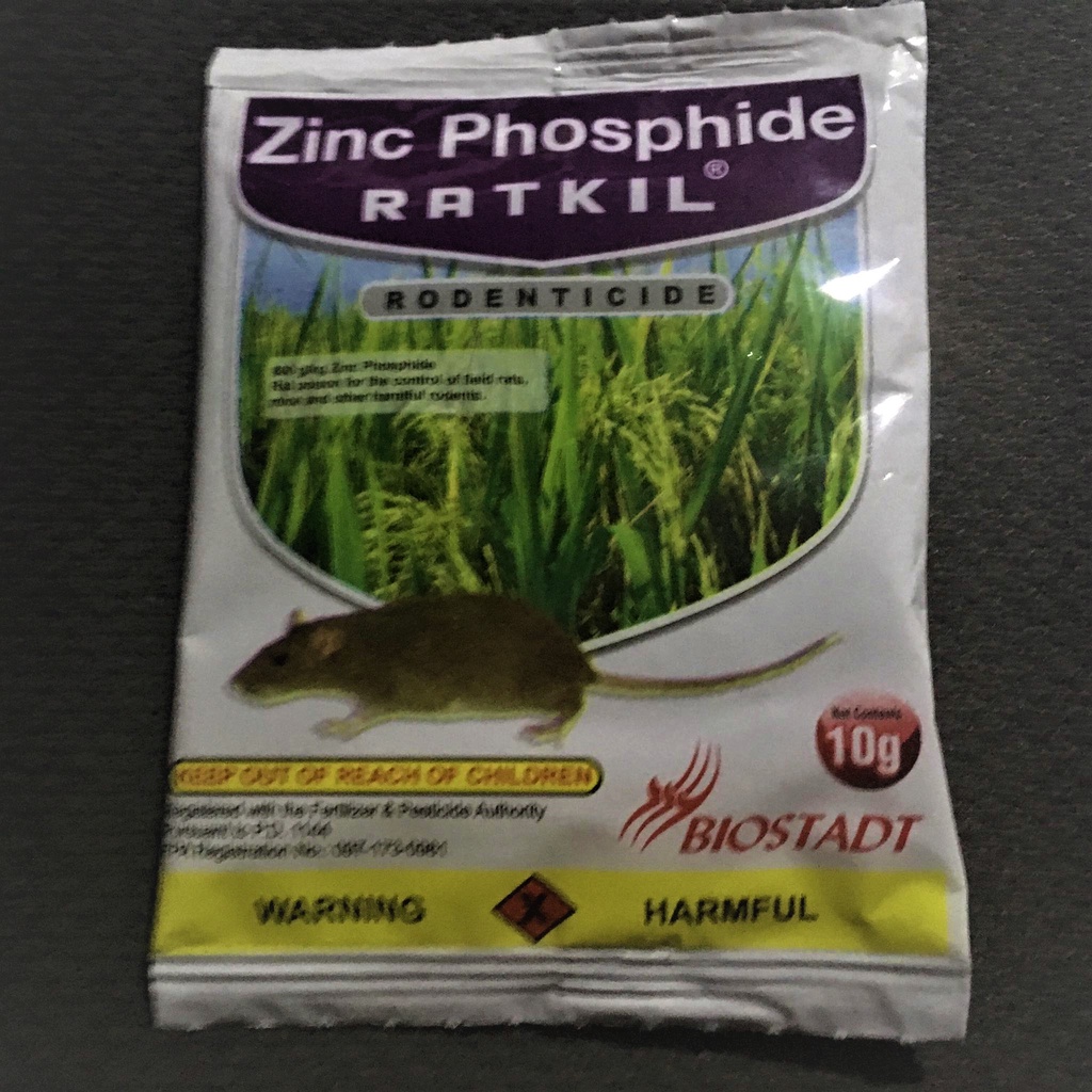 Zinc Phosphide Ratkil Rodenticide 10Grams Biostadt For Rat Poison