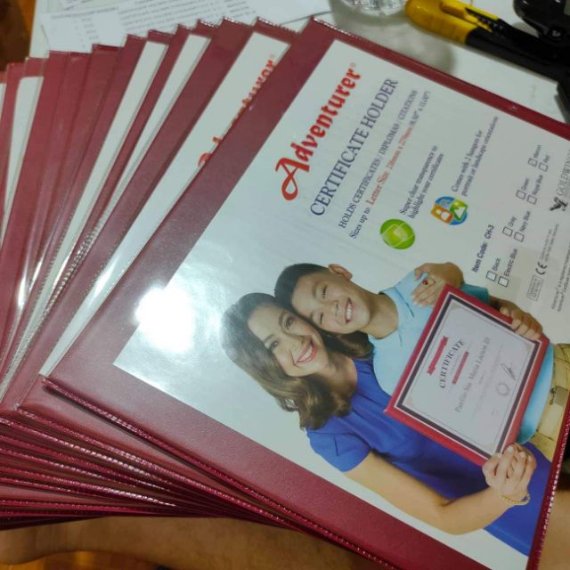 Adventurer Certificate Holder by box (50pcs) Shopee Philippines