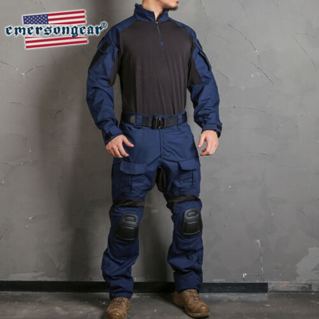 Emersongear Gen3 Combat Uniform Military Tactical bdu Uniform Navy Blue +Military uniform