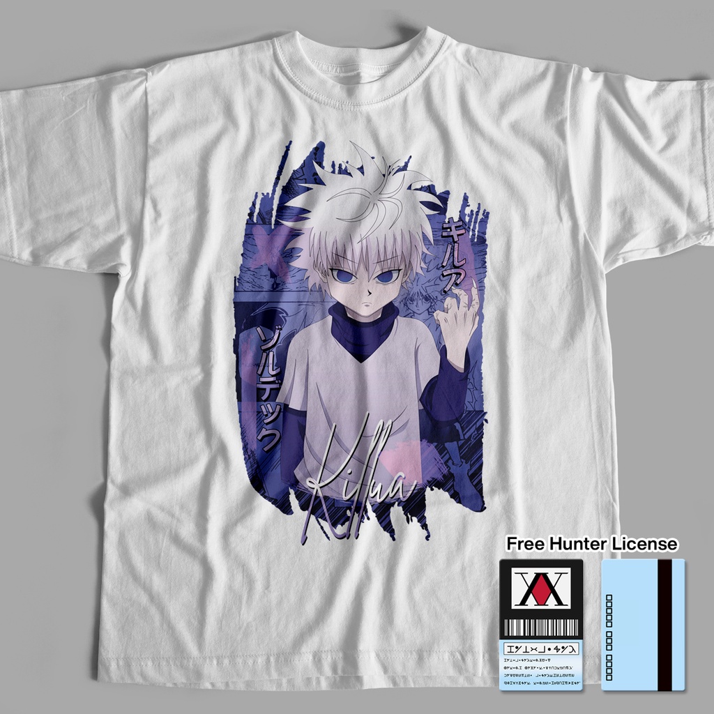 Hunter X Hunter TShirt Killua Zoldyck with Free Hunter License Card
