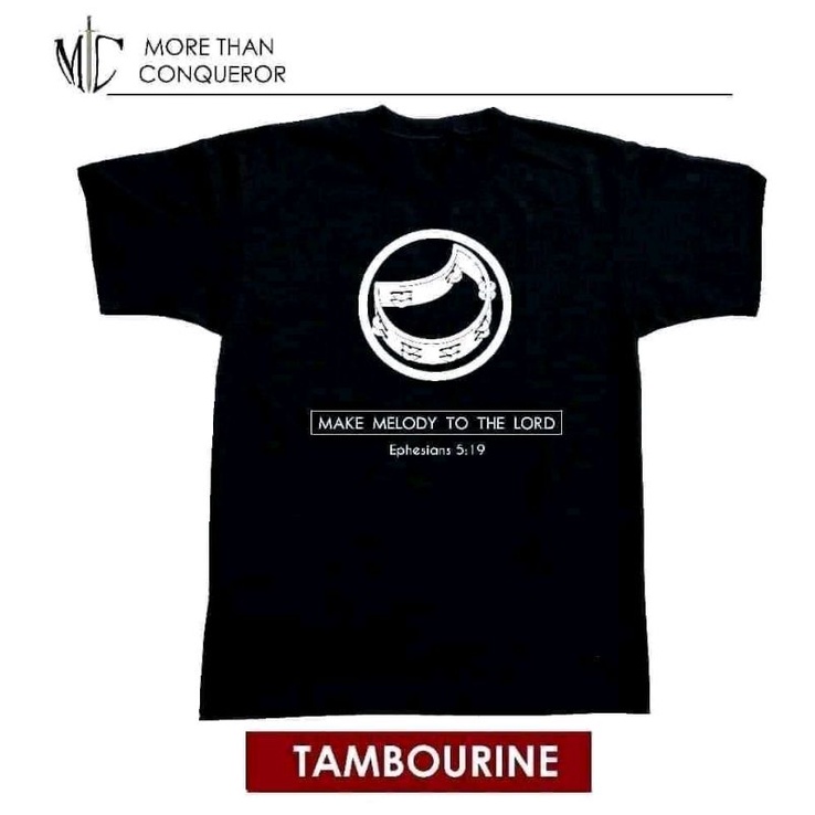 TAMBOURINE WORSHIP TEAM SHIRT by More Than Conqueror Shopee Philippines