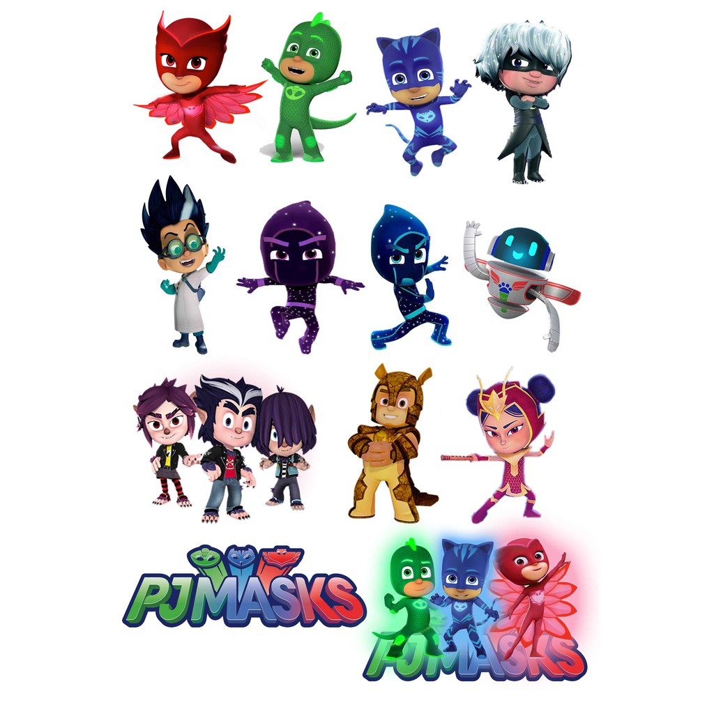 Vinyl Sticker (Plastic) Cutting Graftac PJ MASK Size 8cm Shopee