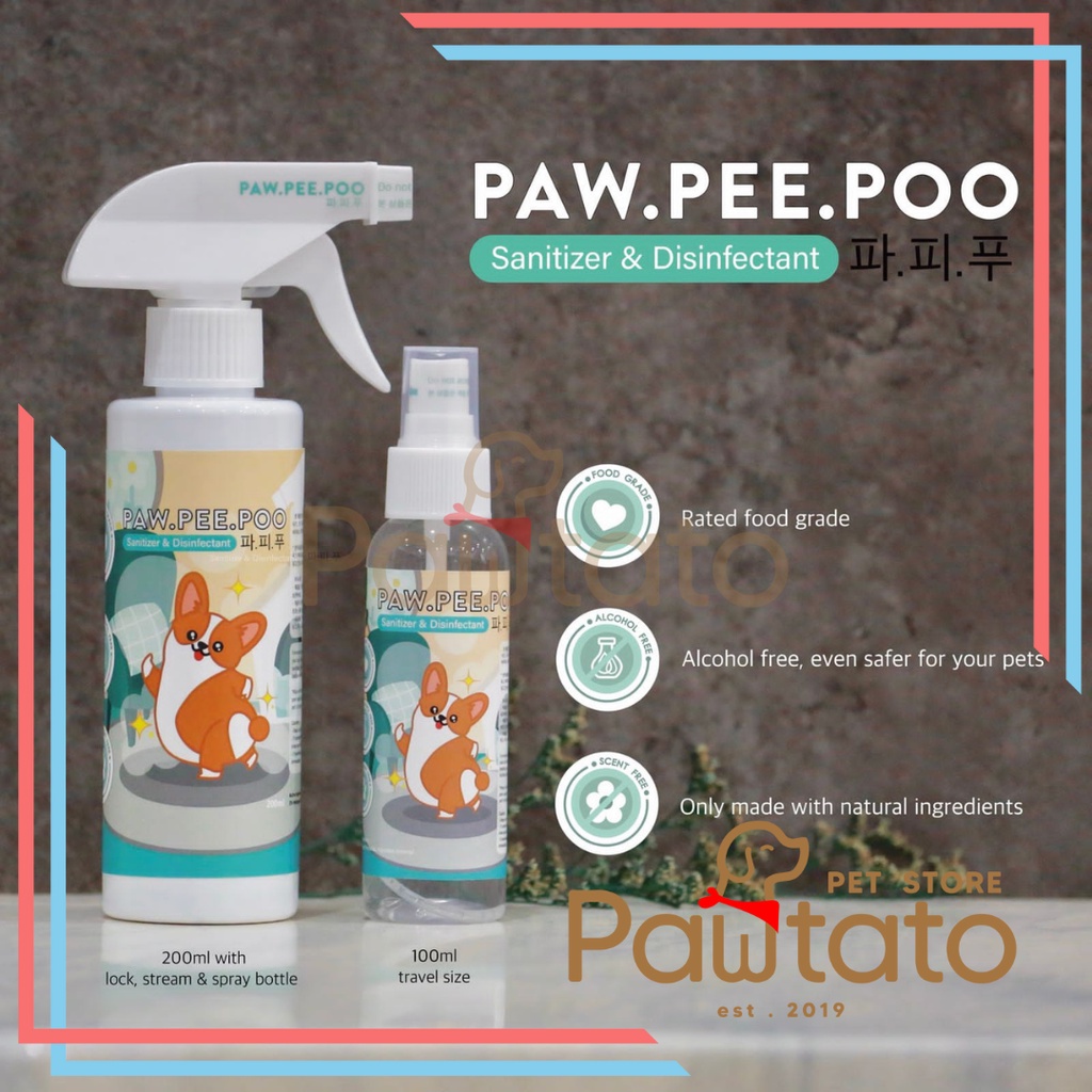 Paw Pee Poo Sanitizer Disinfectant Cleaning Liquid Dog Cat Furniture