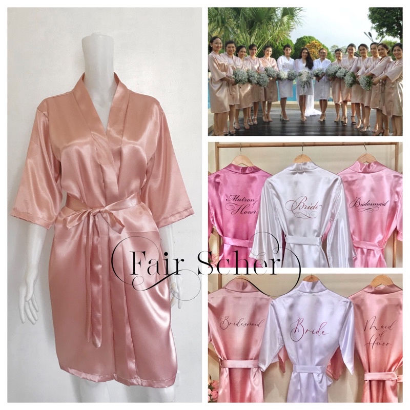 Satin Budget Robe Bridal Robe Shopee Philippines
