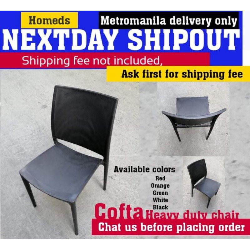 cofta restaurant heavy duty chair metromanila Shopee Philippines