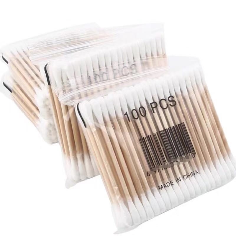 100 Pcs Doubleheaded Cotton Swabs Women Cotton Cotton Medical Stick