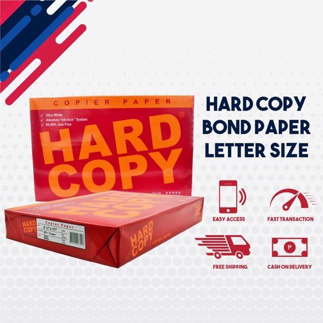 Hard Copy Bond Paper Short A4 Long Sizes 500pcs(1 Ream) Shopee