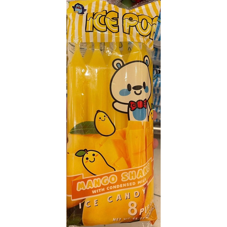 Ice Pop Mango Shake with Condensed Milk Ice Candy 8 Pcs Shopee