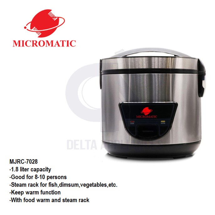 Micromatic MJRC7028 Rice Cooker 1.8L Shopee Philippines