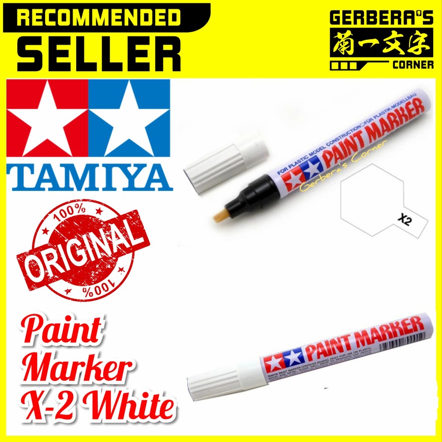 Tamiya Paint Marker X2 X2 White Marker Paint Brush Airbrush Gundam Kit