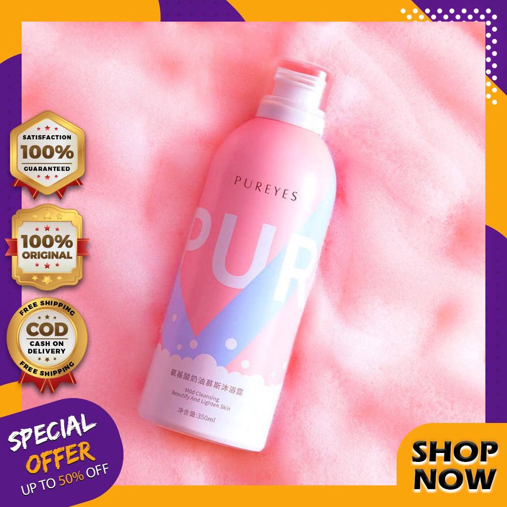 Original AUTHENTIC Pureyes Whitening Shower Gel Original Mousse Shower