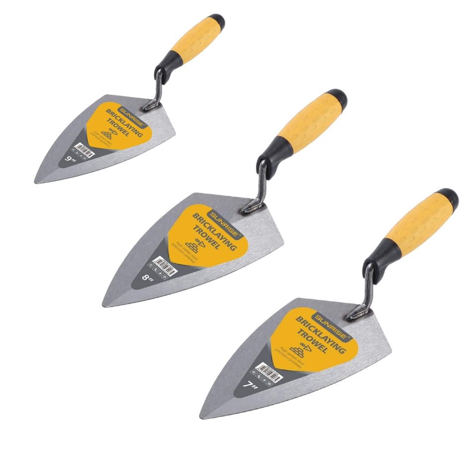 Cement Trowel With Wood Handle (Per Piece) 5'' , 6'' , 7'', 8'' , 9