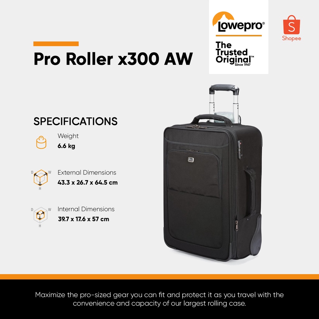 2R46 【 Ready Stock 】Lowepro Pro Roller x300 All Weather Camera Rolling