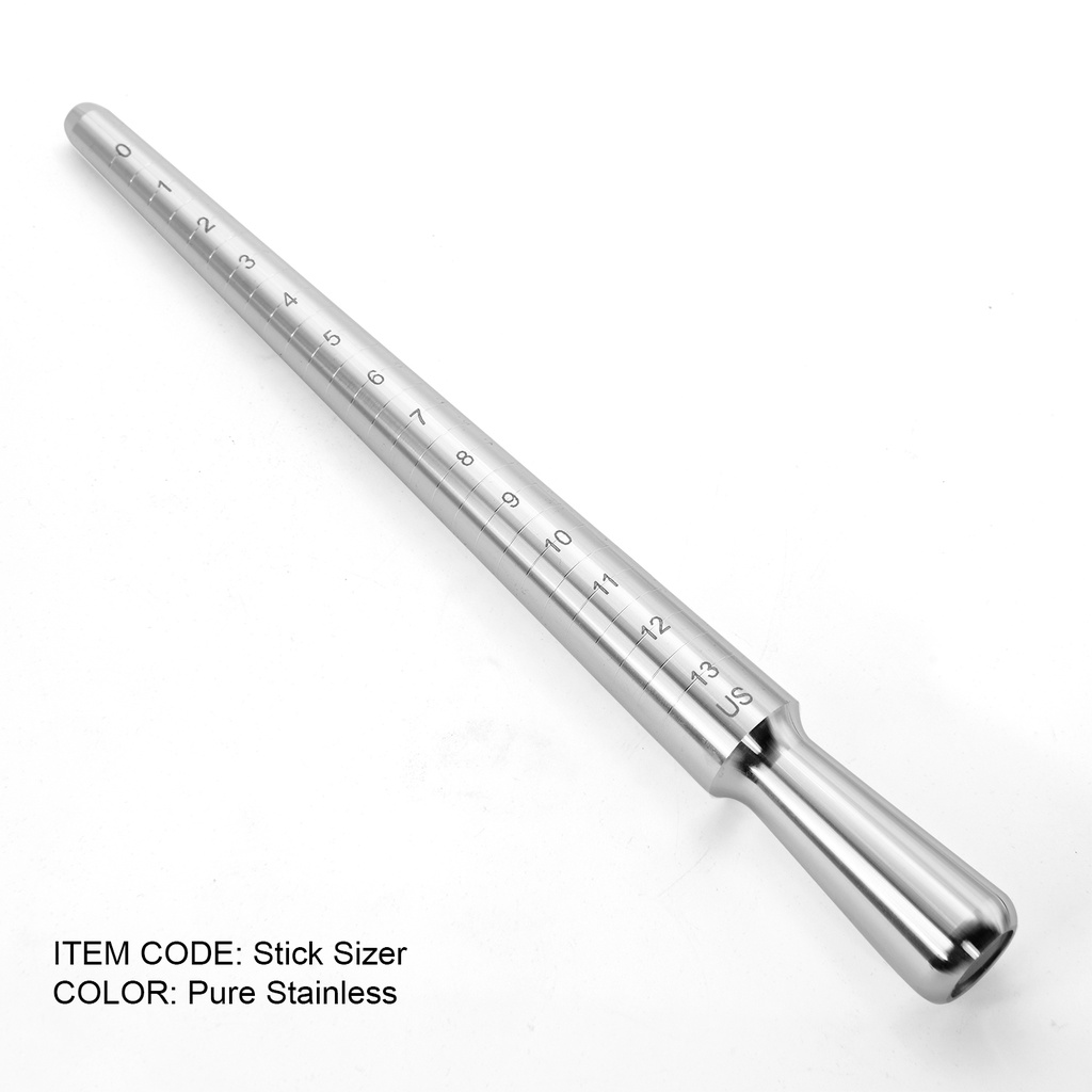 Teel Ring Mandrel Gauge Marked Sizer Metal Jewelry Sizing Tool Stick