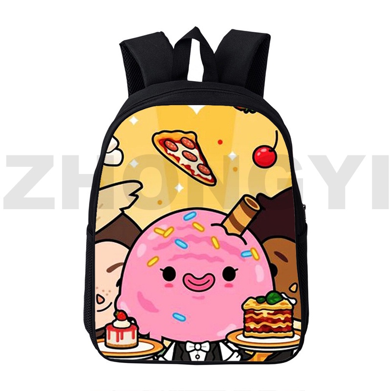 New 1216 Inch Toca Boca 3D Backpack Kawaii Children Teenager Cartoon
